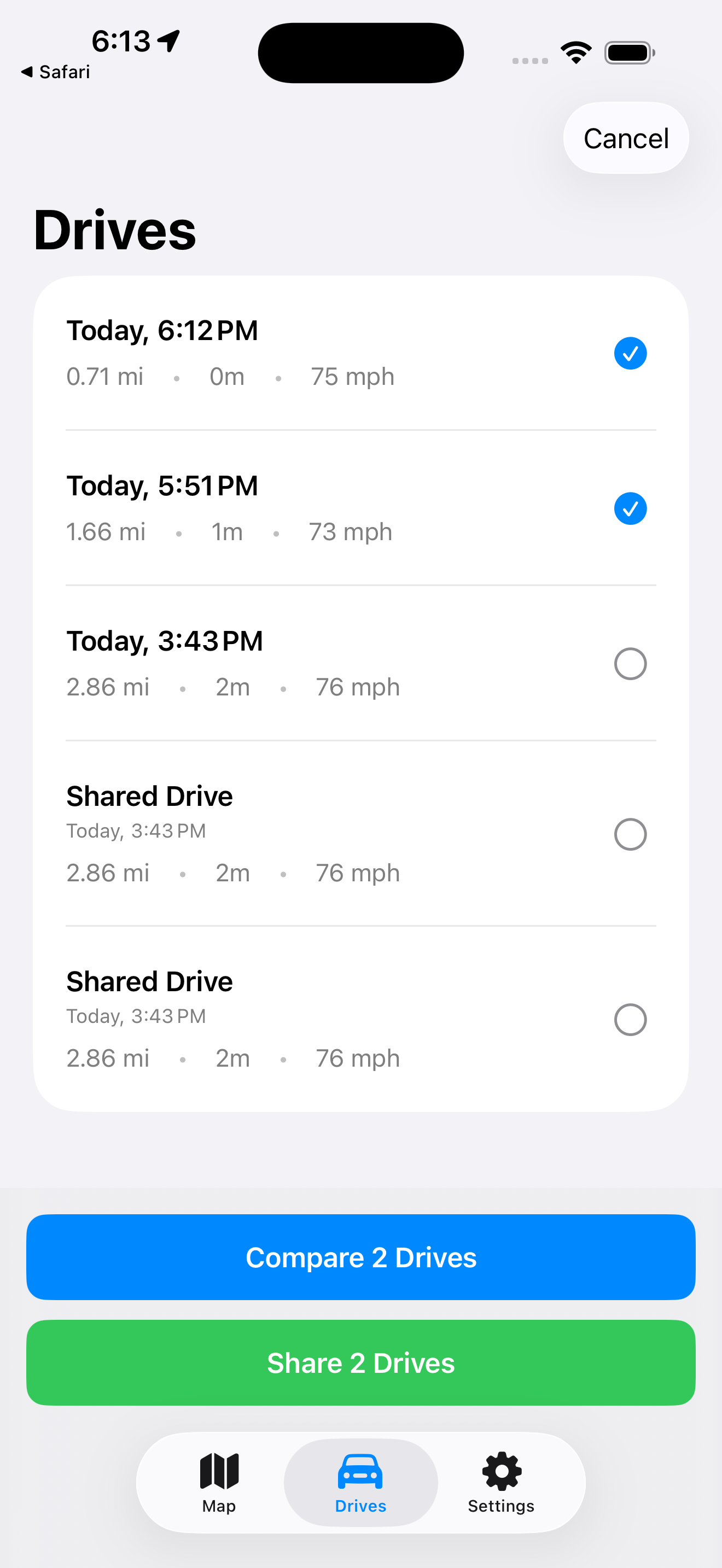 Select and compare drives